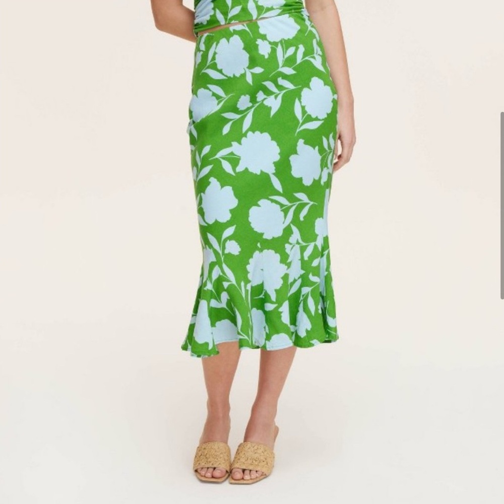 NWT - KATE SPADE x TARGET Midi Skirt - Linen Floral Print, Size XXS